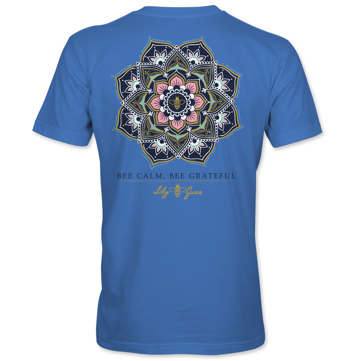 Bee Calm Mandala T-Shirt – Lily Grace | Marine