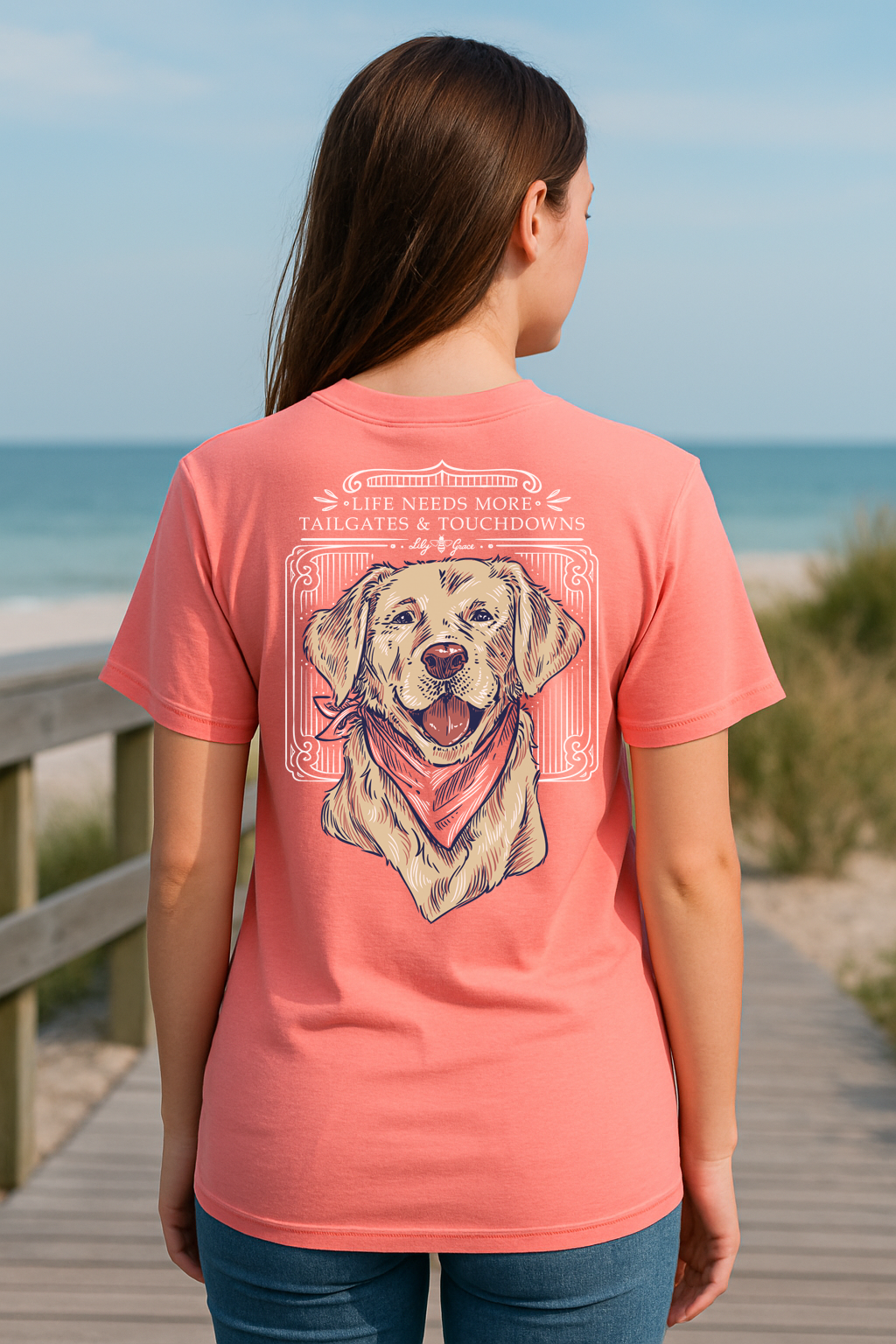 Tailgates Touchdowns - Pink