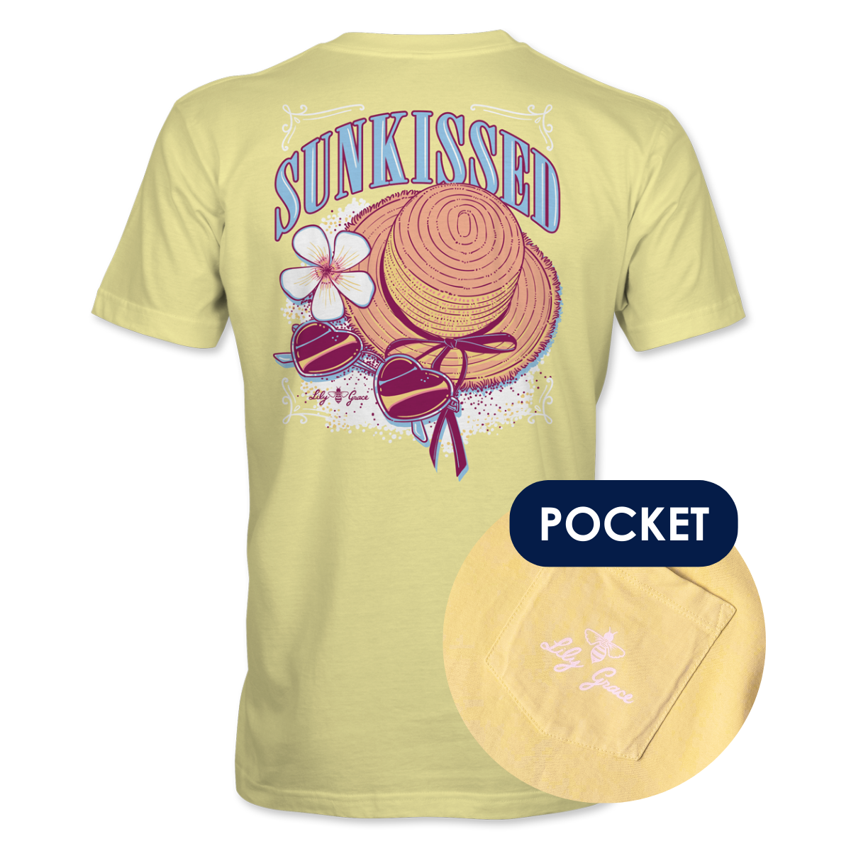 Sunkissed Pocket Tee – Lily Grace | Yellow