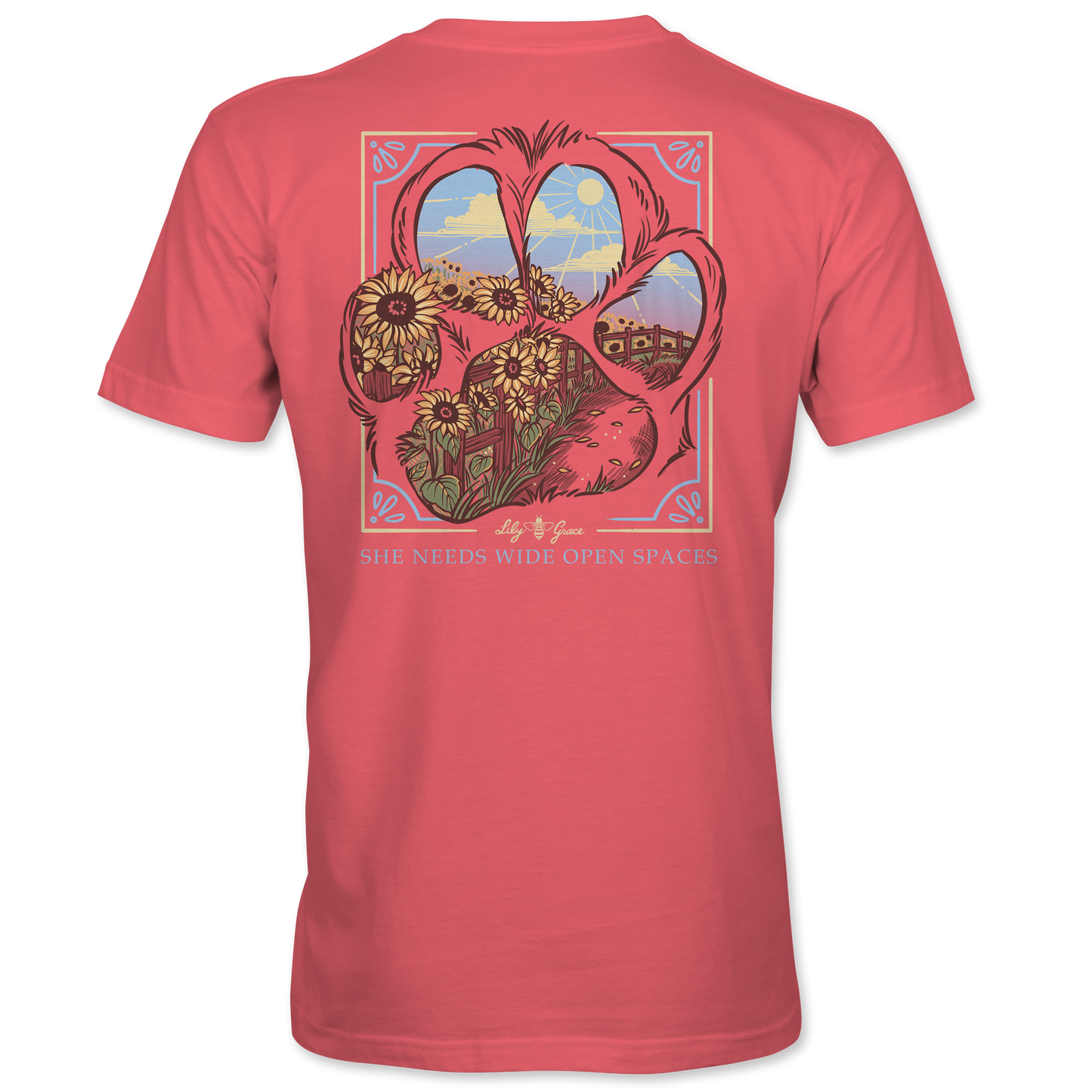 She Needs Wide Open Spaces Paw Print Tee