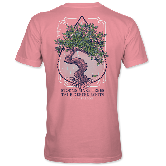 Storms Make Trees Take Deeper Roots Pocket Tee