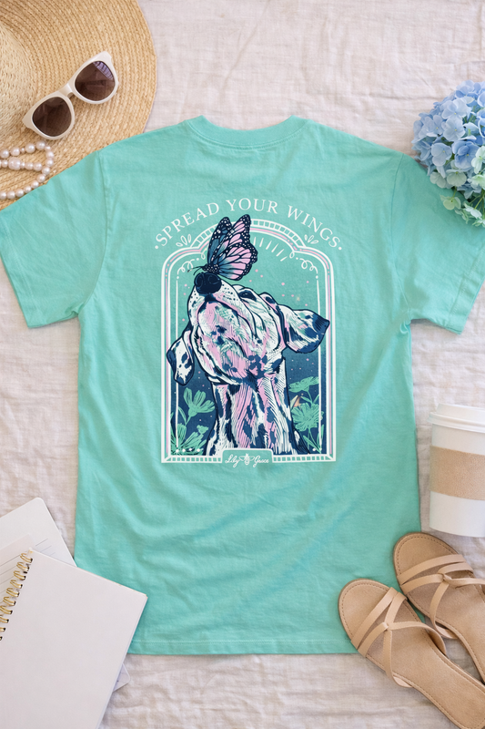 Spread Your Wings Dalmatian Pocket Tee – Lily Grace | Mint