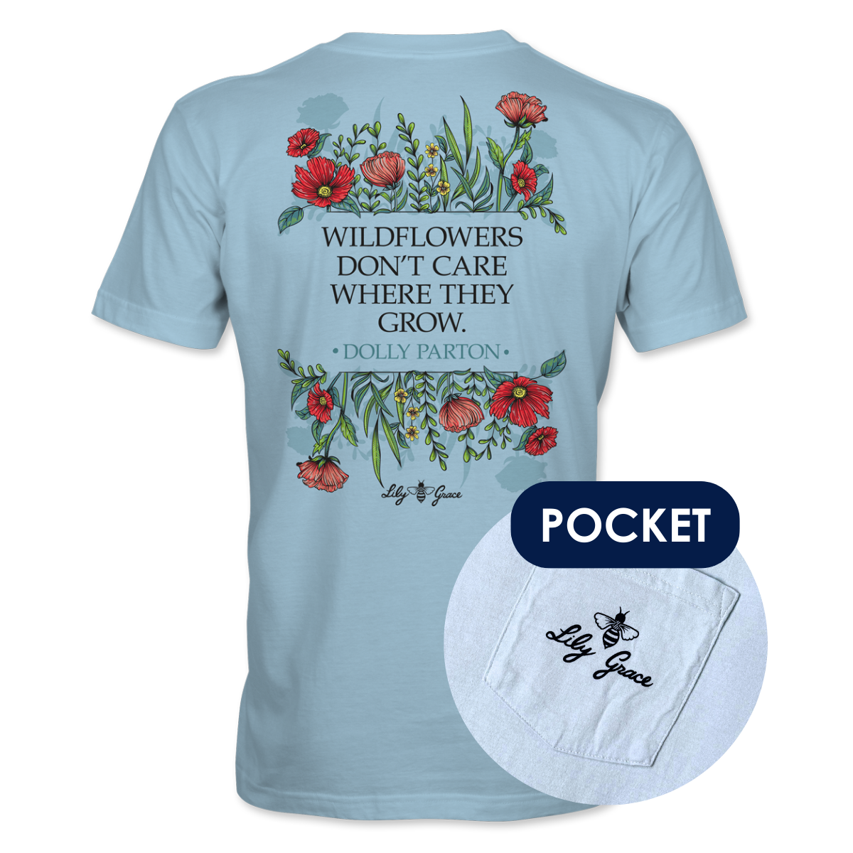 Dolly Wildflowers- Vibrant Floral Bloom T-Shirt