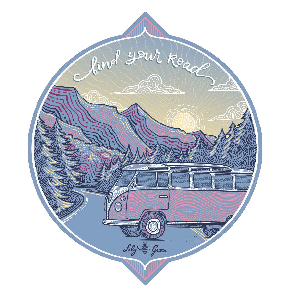 Mountain Van Decal