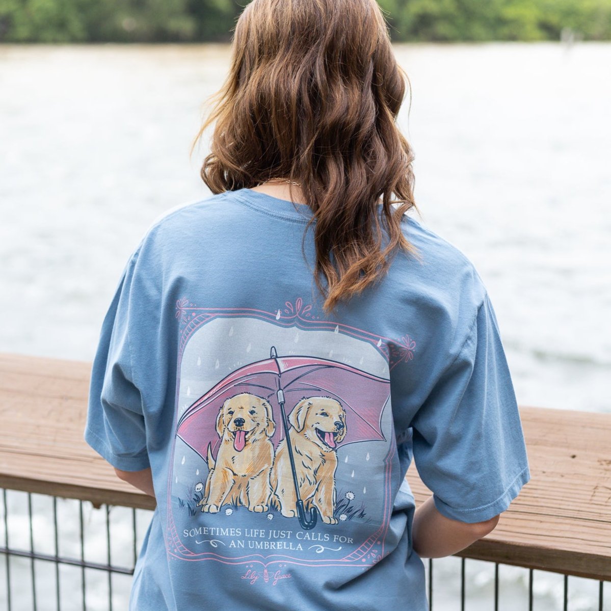 Umbrella Pups- Rainy Day Puppies T-Shirt