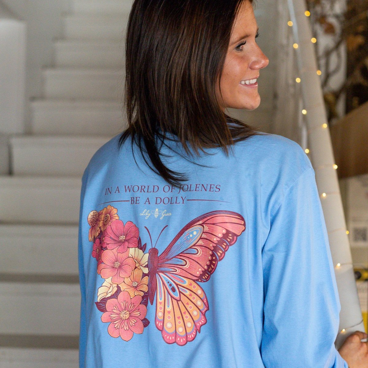 Dolly Butterfly - Flowers Blooming LONG SLEEVE T-Shirt