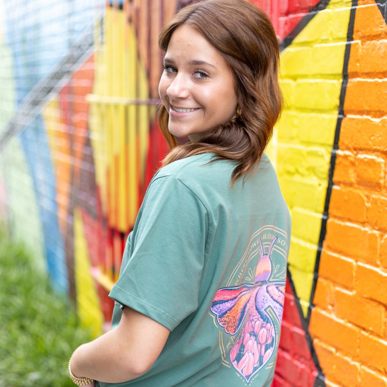 Tulip Field Bee- Flowers and Hope T-Shirt