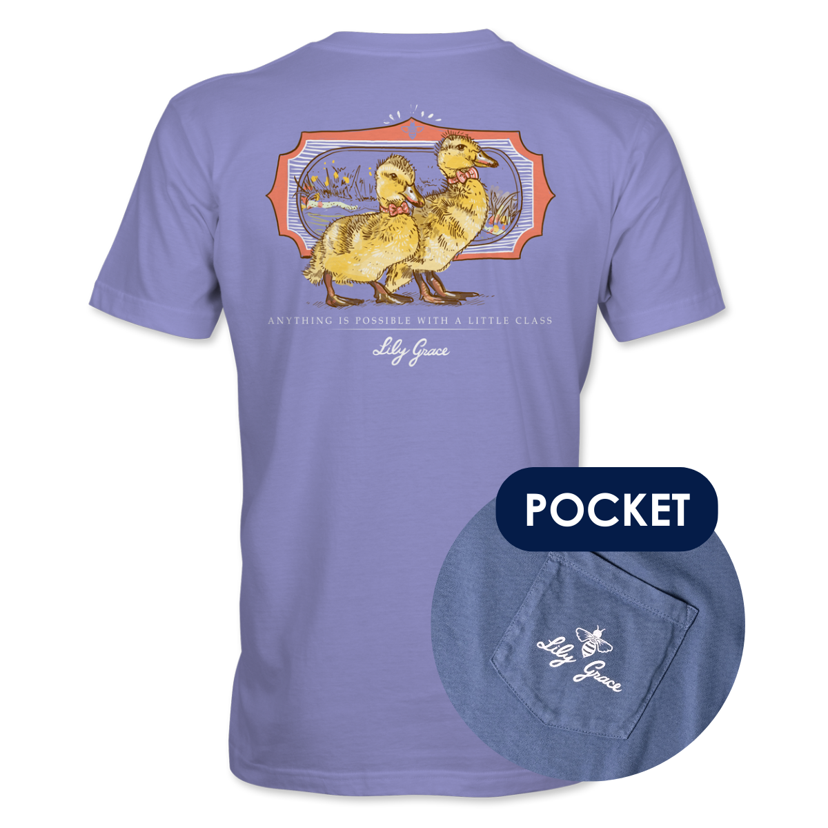 Mallard Babies Pocket Tee – Lily Grace | Lavender