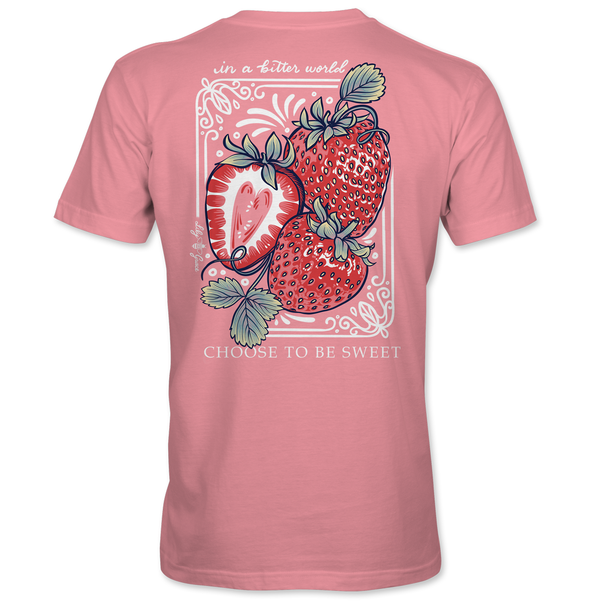 Lily Grace "Choose to Be Sweet" Preppy Pocket Tee – Pink