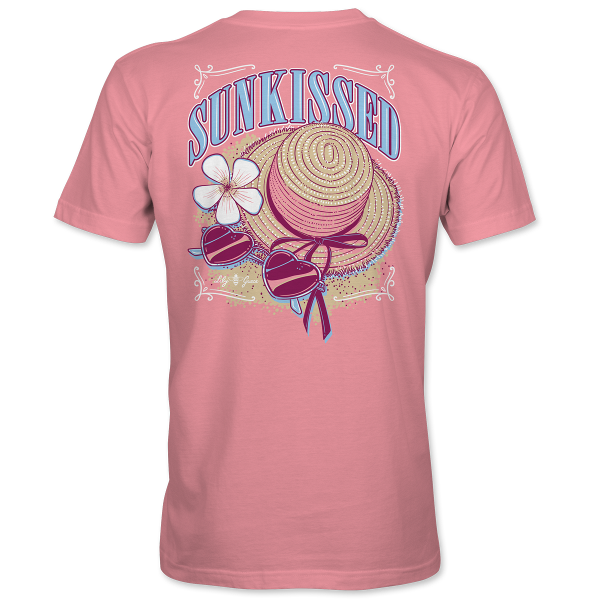 Lily Grace "Sunkissed" Preppy Pocket Tee – Pink