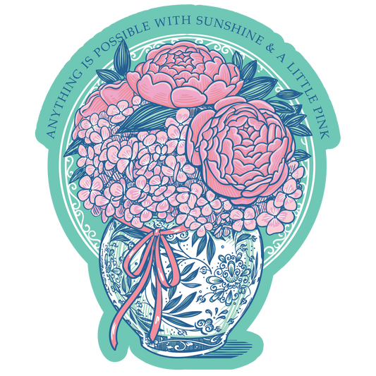 Peony Hydrangea Decal