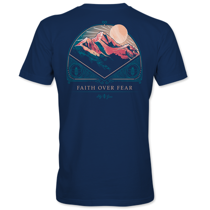 Faith Over Fear T-Shirt – Lily Grace | Navy