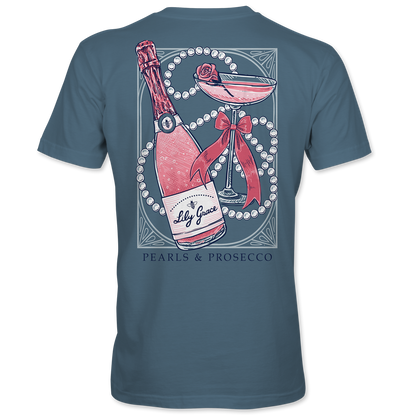 Pearls & Prosecco T-Shirt – Lily Grace | Slate