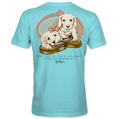 Born to Stand Out Puppies T-Shirt – Lily Grace | Aqua