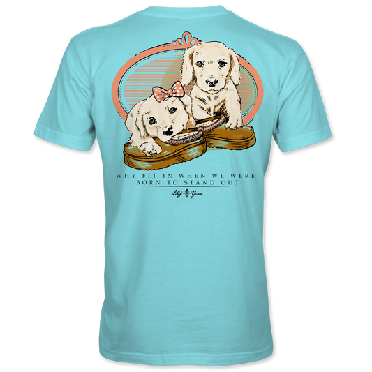 Born to Stand Out Puppies T-Shirt – Lily Grace | Aqua