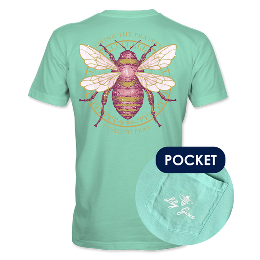 Living the Prayers Pocket Tee – Lily Grace | Mint