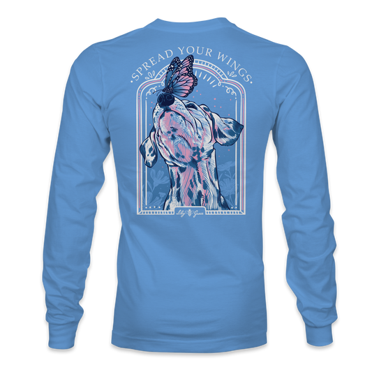 Dalmatian Butterfly LONG SLEEVE - Lily Grace | Azure
