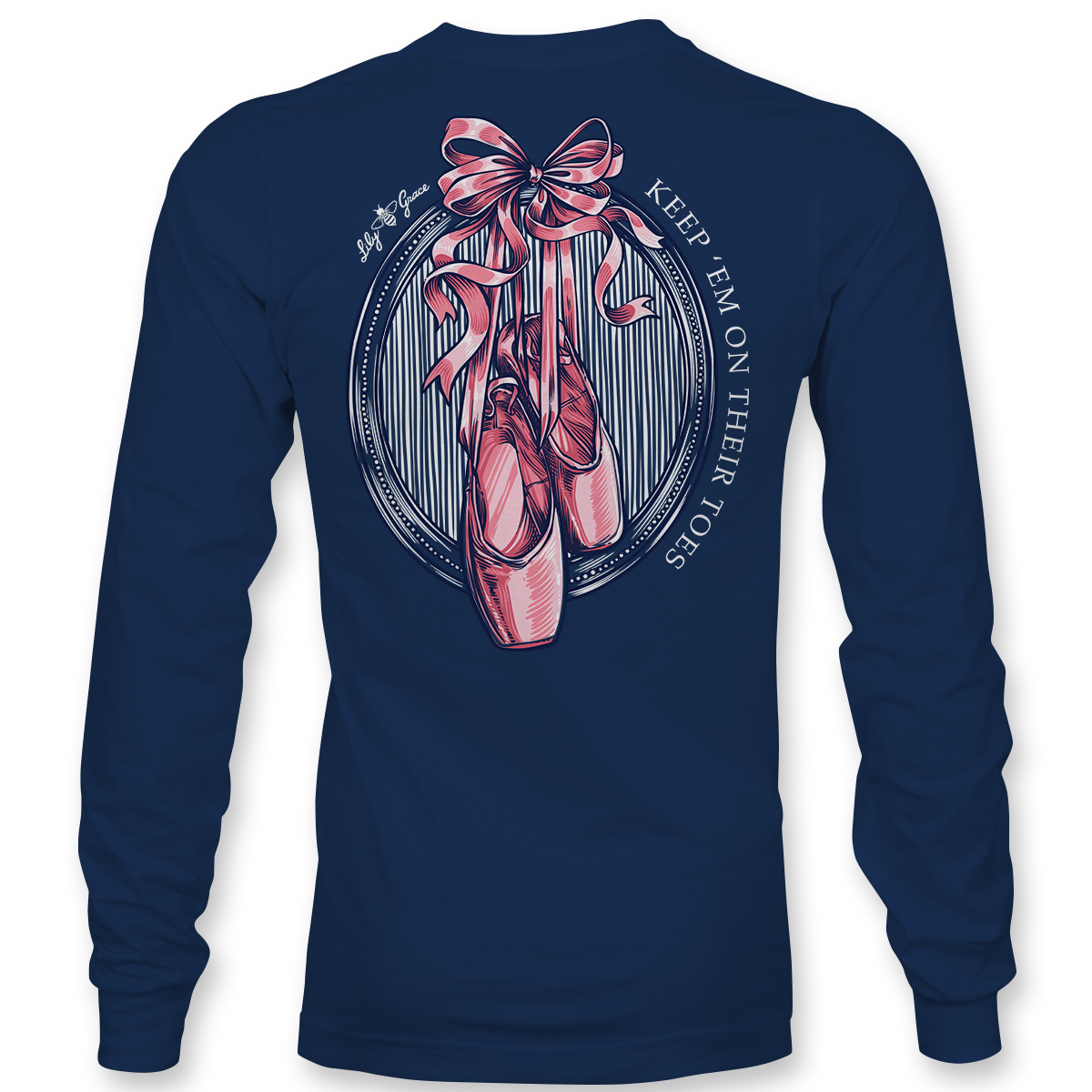 Pointe Shoes LONG SLEEVE - Lily Grace | Navy