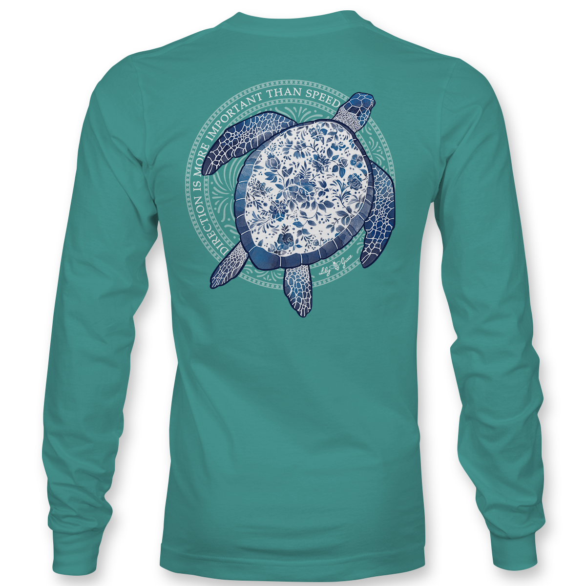 Porcelain Turtle LONG SLEEVE - Lily Grace | Seafoam
