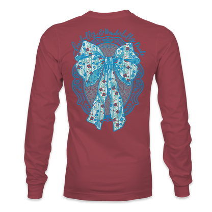 Fearfully & Wonderfully Made Floral Bow Long Sleeve Tee