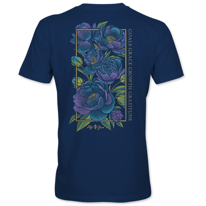 Goals Grace Growth Gratitude Floral Pocket Tee