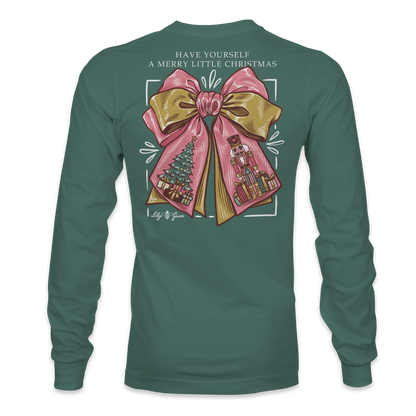 Have Yourself a Merry Little Christmas Bow Long Sleeve Tee
