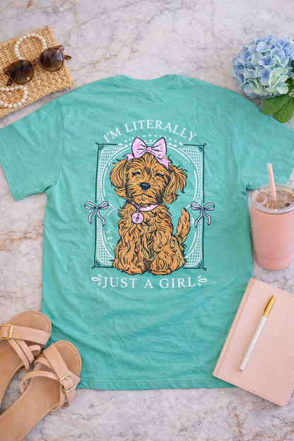 Literally Just a Girl T-Shirt – Lily Grace | Seafoam