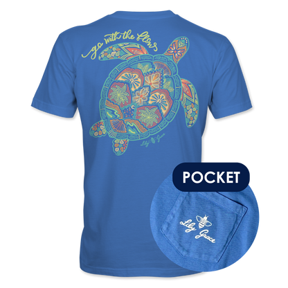 Patterned Turtle- Flowing Sea Turtle T-Shirt