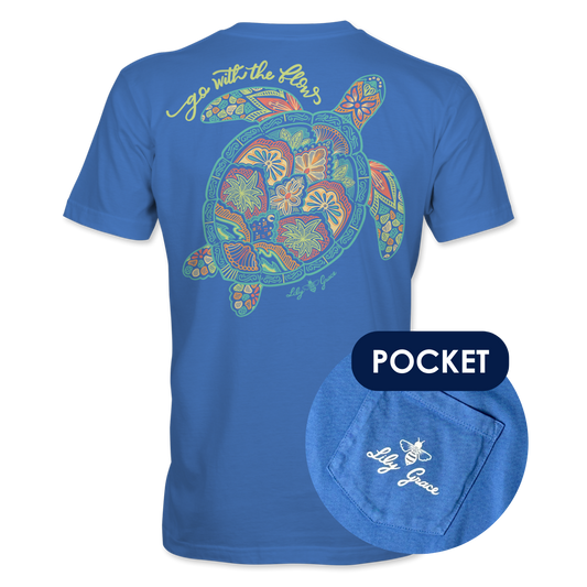 Patterned Turtle- Flowing Sea Turtle T-Shirt