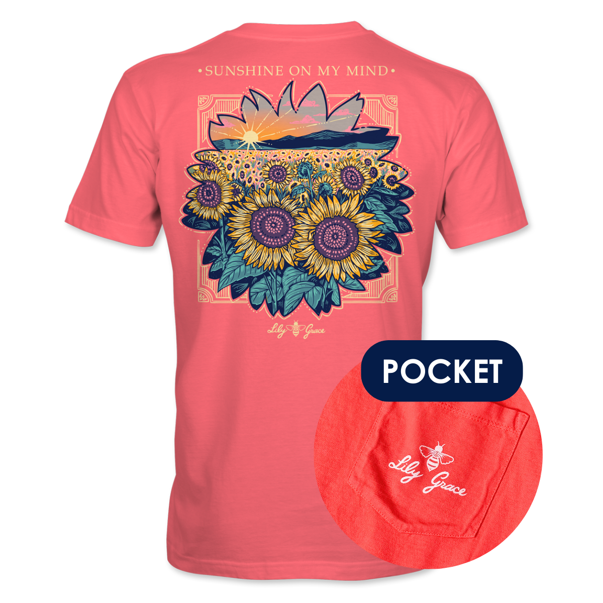 Sunflower Scene- Sunshine Mindset T-Shirt