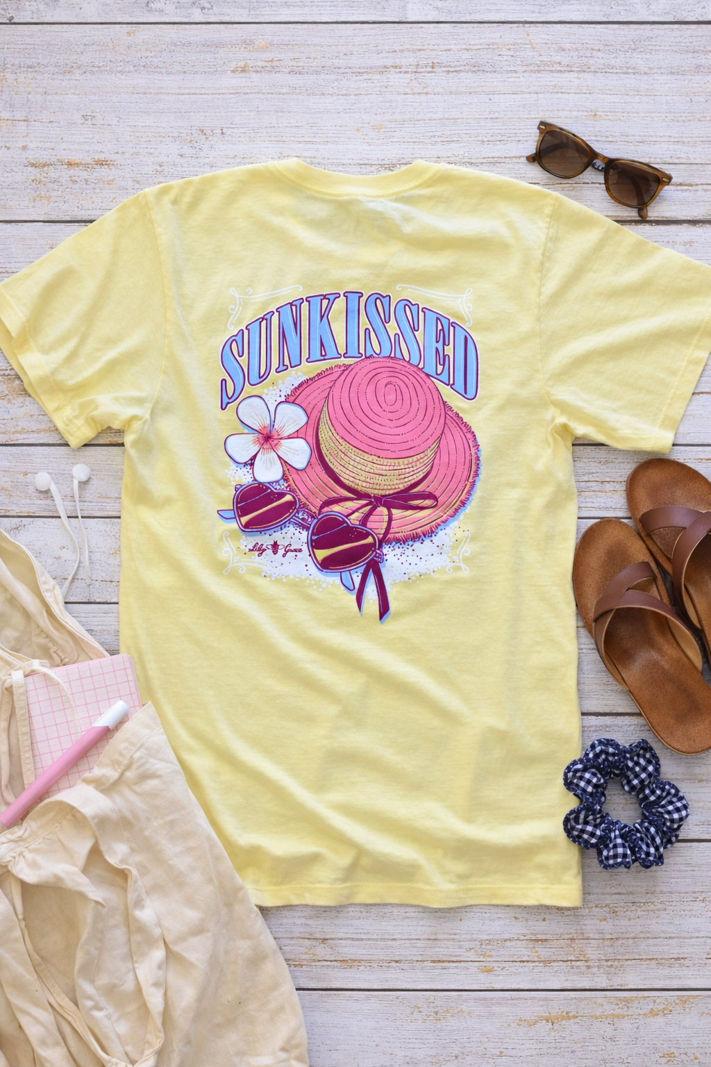 Sunkissed Pocket Tee – Lily Grace | Yellow