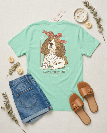 Sassy Little Thing Spaniel Pocket Tee